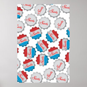 Vintage Soda Bottle Cap Poster
