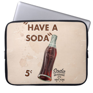 Vintage Soda Poster Laptop Sleeve