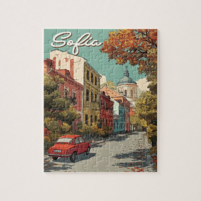 Vintage Sofia | Bulgarian Capital Travel  Jigsaw Puzzle (Vertical)
