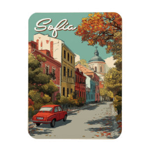 Vintage Sofia   Bulgarian Capital Travel  Magnet