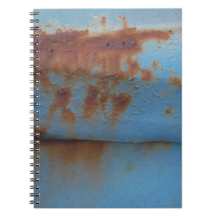 Vintage soft blue rusted notebook
