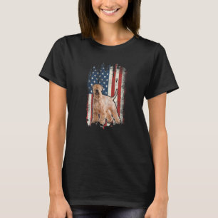 Vintage Soft Coated Wheaten Terrier American Flag T-Shirt