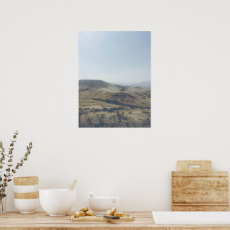 Vintage Soft Color Painted Hills Oregon Poster
