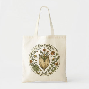 Vintage Soft Mama Plant Market Retro Botanical Bad Tote Bag