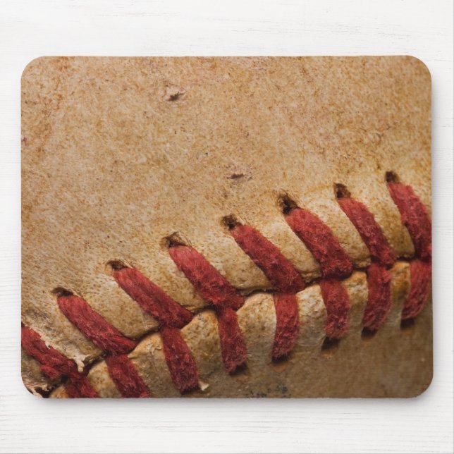 Vintage Softball Close-Up Customised Template Mouse Mat (Front)