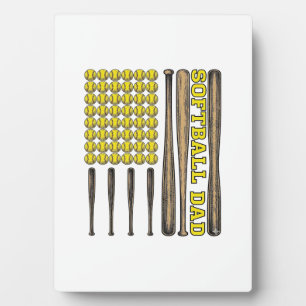 Vintage Softball Dad Bat And Ball Vector Shirt Des Plaque