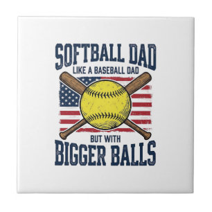 Vintage Softball Dad Bigger Balls Shirt Design_1 Tile