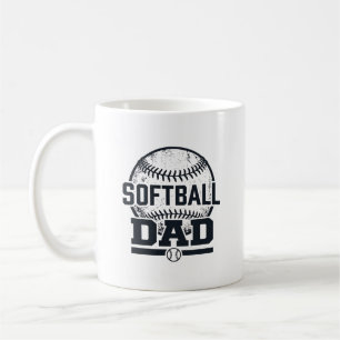 Vintage Softball Dad Vector T-Shirt Design_1 Coffee Mug
