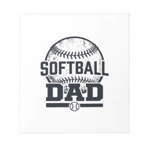 Vintage Softball Dad Vector T-Shirt Design_1 Notepad