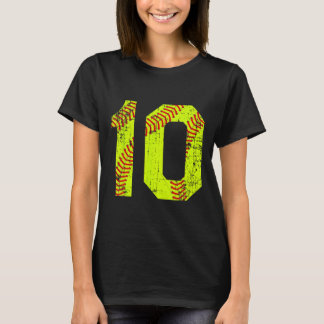 Vintage Softll 10 Jersey Number T-Shirt