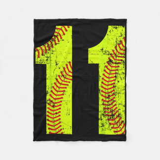 Vintage Softll 11 Jersey Number  Fleece Blanket
