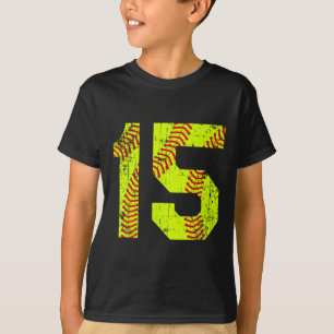 Vintage Softll 15 Jersey Number  T-Shirt