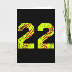 Vintage Softll 22 Jersey Number _1  Card