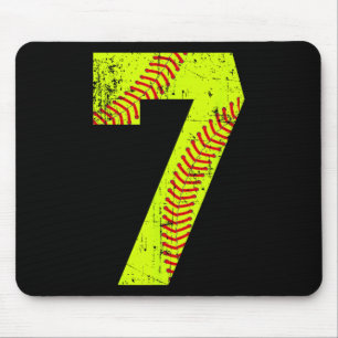 Vintage Softll 7 Jersey Number Mouse Mat