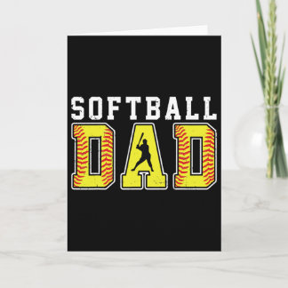 Vintage Softll Dad Retro Softll Daddy Game Day Fam Card