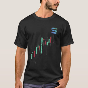 Vintage Solana Chart Candle And Cryptocurrency Hod T-Shirt