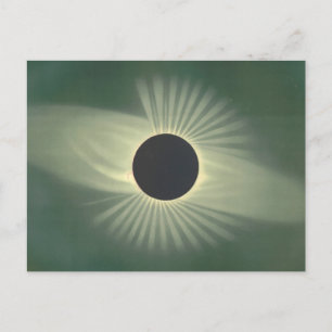 Vintage Solar Eclipse Illustration Postcard