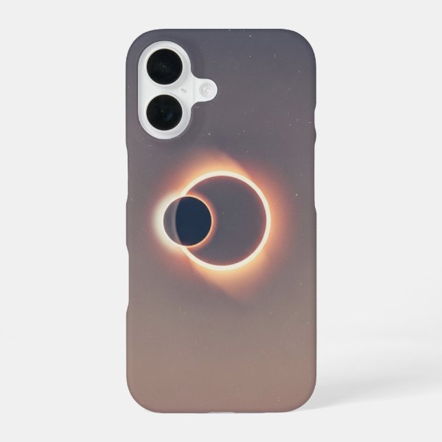 Vintage Solar Eclipse iPhone 16 Case (Back)
