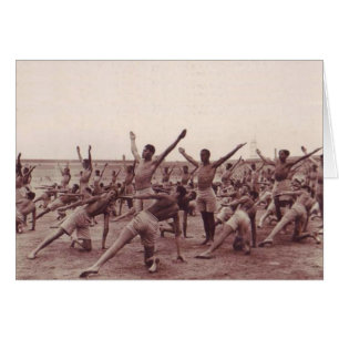 Vintage Soldiers Exercising
