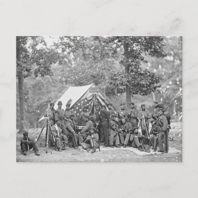 Vintage Soldiers Postcard (Front)