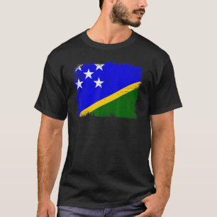Vintage Solomon Islands Flag Solomon Island Indepe T-Shirt