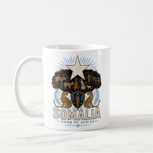 Vintage Somalia Travel Art Landmark Coffee Mug