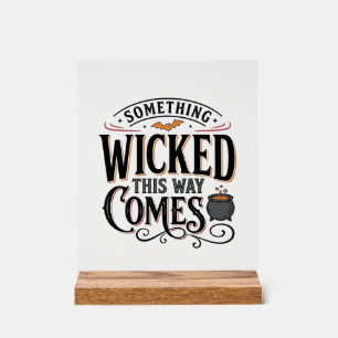 Vintage Something Wicked Halloween Shirt Design_1 Acrylic Sign