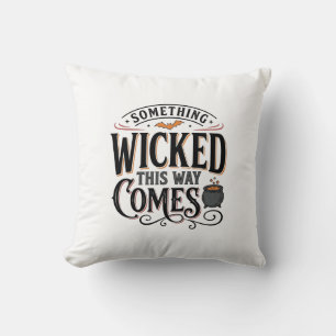 Vintage Something Wicked Halloween Shirt Design_1 Cushion