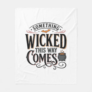 Vintage Something Wicked Halloween Shirt Design_1 Fleece Blanket