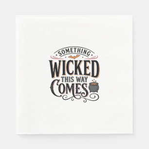 Vintage Something Wicked Halloween Shirt Design_1 Napkin