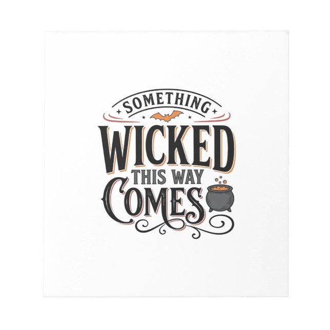 Vintage Something Wicked Halloween Shirt Design_1 Notepad (Front)