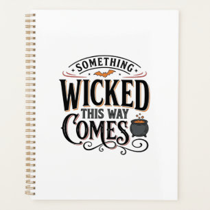 Vintage Something Wicked Halloween Shirt Design_1 Planner