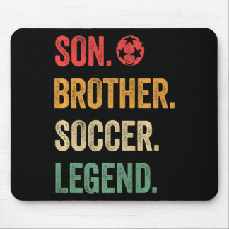 Vintage Son Brother Soccer Legend Retro Boys Socc  Mouse Mat