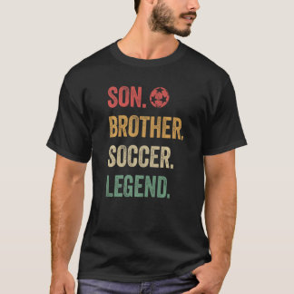 Vintage son brother soccer legend, retro boys socc T-Shirt
