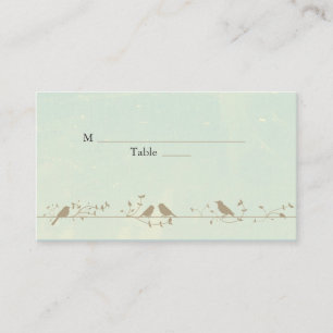 Vintage Songbirds Wedding Place Cards
