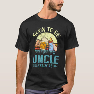 Vintage Soon to Be Uncle 2023 for New Uncle First  T-Shirt