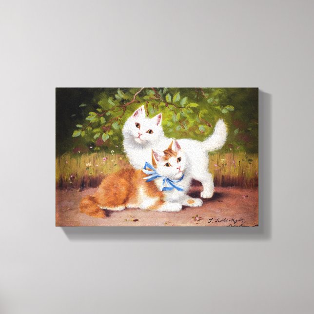 Vintage Sophie Sperlich Kittens Canvas Print (Front)