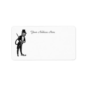 Vintage Sophisticated Opera Cat Label