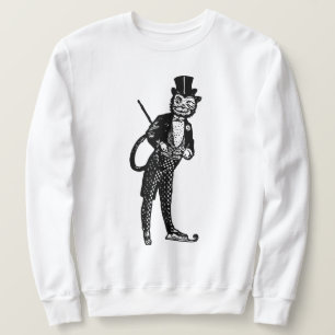 Vintage Sophisticated Opera Cat Sweatshirt