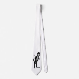 Vintage Sophisticated Opera Cat  Tie