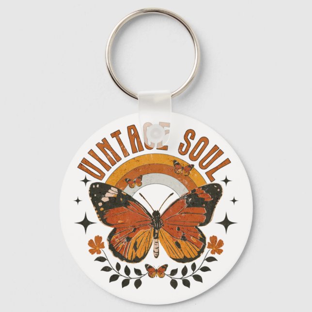 Vintage Soul Butterfly Key Ring (Front)