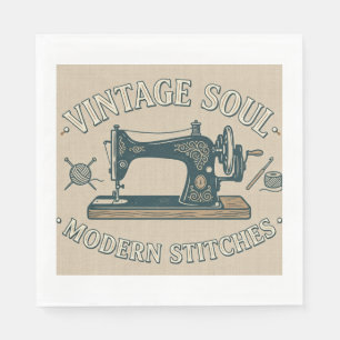 Vintage Soul Modern Stitches Sewing Napkin