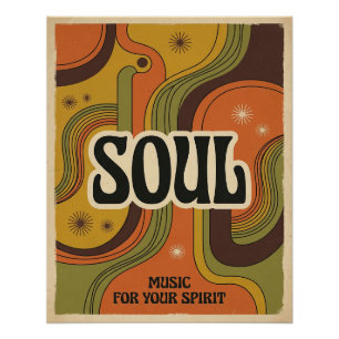 Vintage Soul Music Poster — Retro Soulful Vinyl Ar