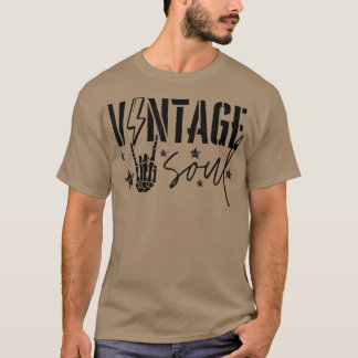 Vintage Soul skeleton hand Retro Rock n Roll light T-Shirt