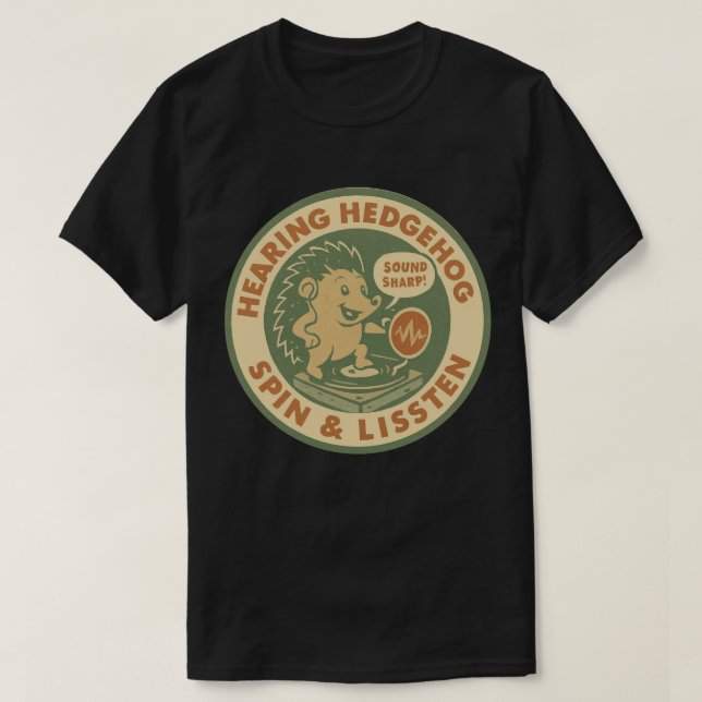 Vintage Sound Sharp Audiology DJ T-Shirt (Design Front)