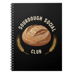 Vintage Sourdough Social Club Artisan Bread Bake Notebook