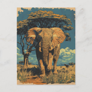 Vintage South Africa Elefant Postcard