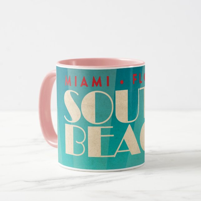 Vintage South Beach Florida Mug (Front Left)