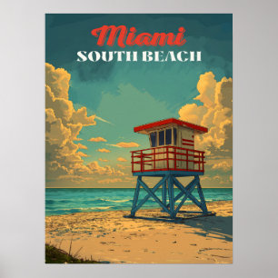 Vintage South Beach Miami  Poster