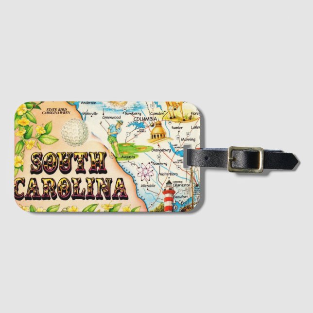 Vintage South Carolina  Luggage Tag (Front Horizontal)